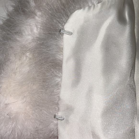 Anthropologie Blush Feathered Capelet - Picture 8 of 10